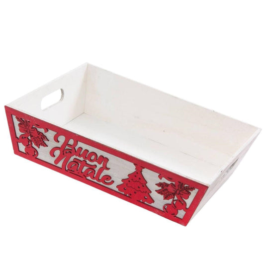 Cassetta in abete "Buon Natale" 38X30H10