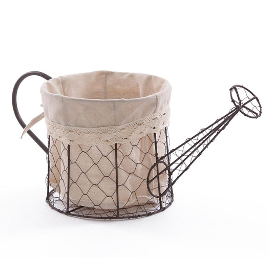 Cesto annaffiatorio a rete in metallo con fodera Ø20H18