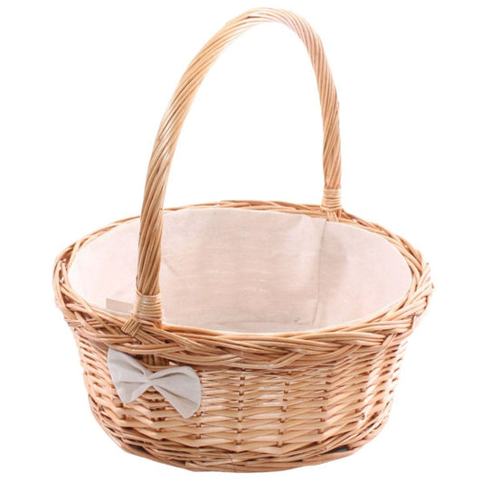 Cesto nascita in vimini foderato Ø35H14/35