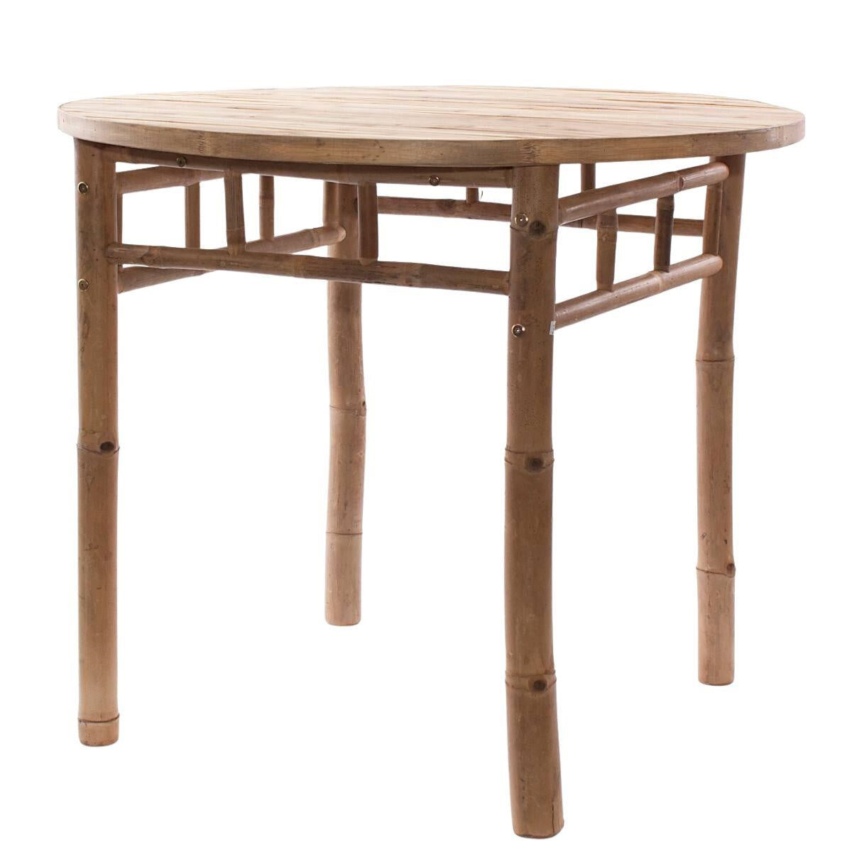 Tavolo rotondo in bambù Ø90H75