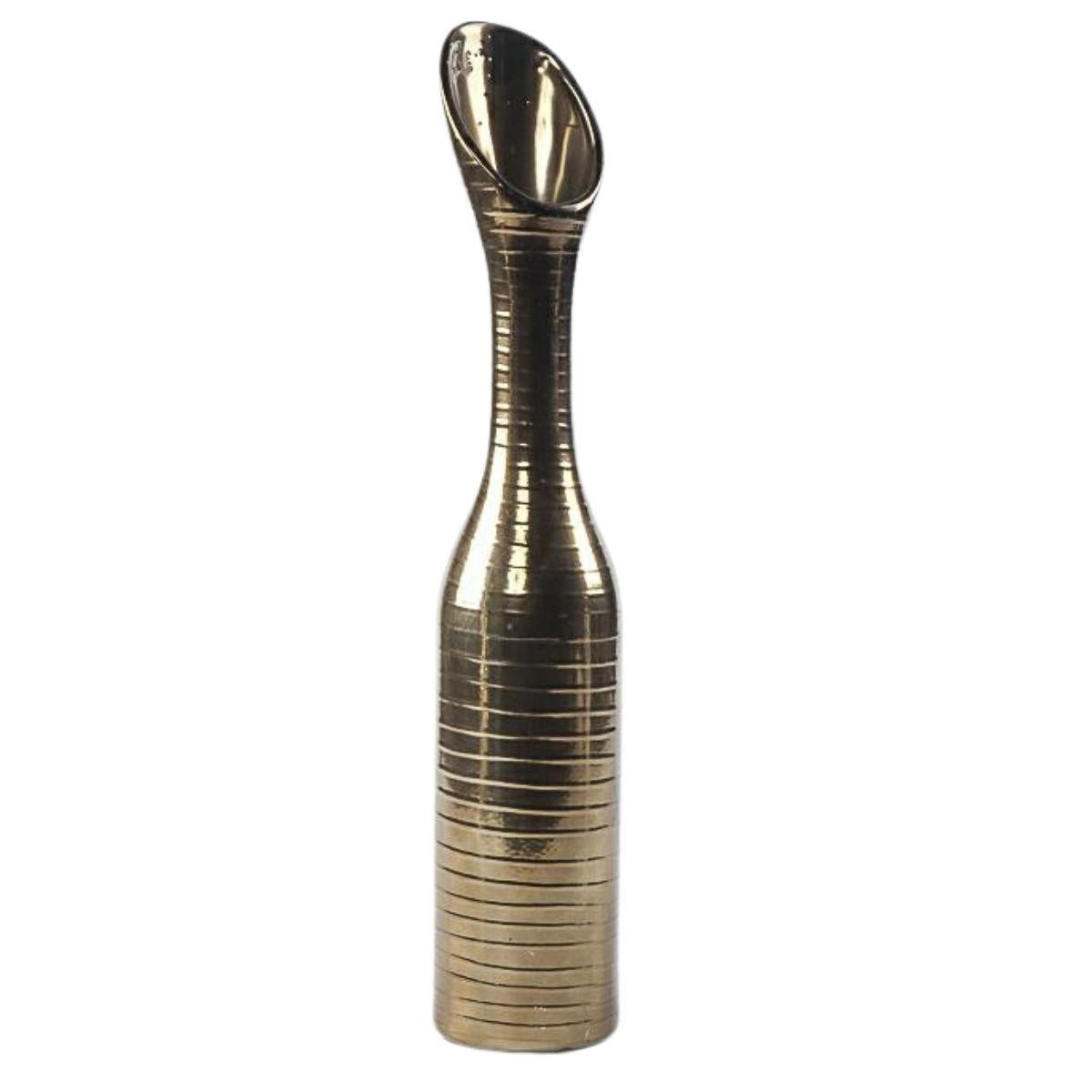 Vaso metallizzato in ceramica 10H47