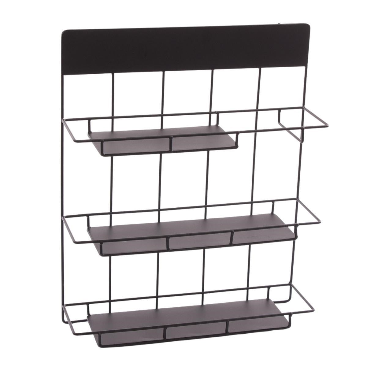 Mensola in metallo nero 40x11H49