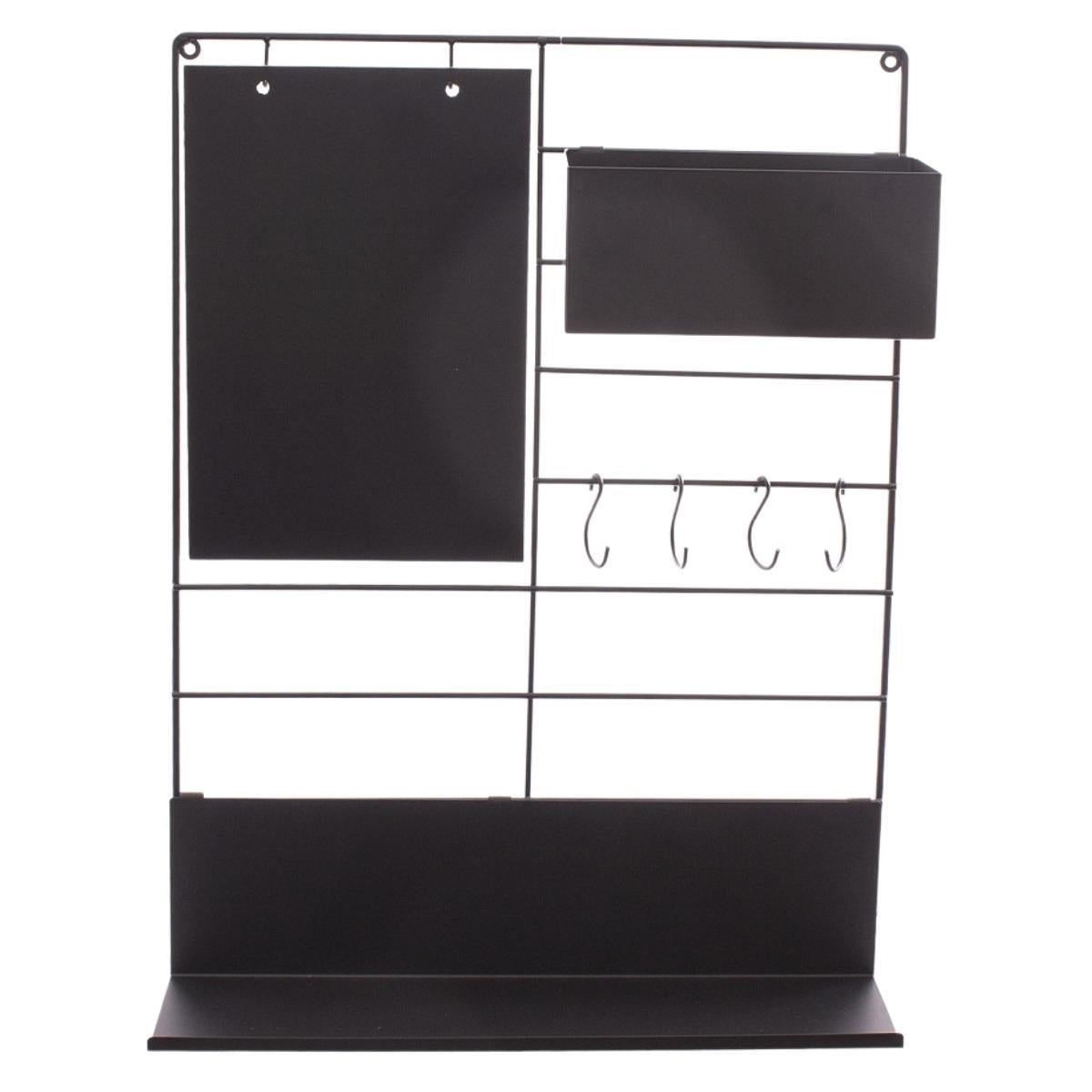 Bacheca in metallo nero 46X13H65