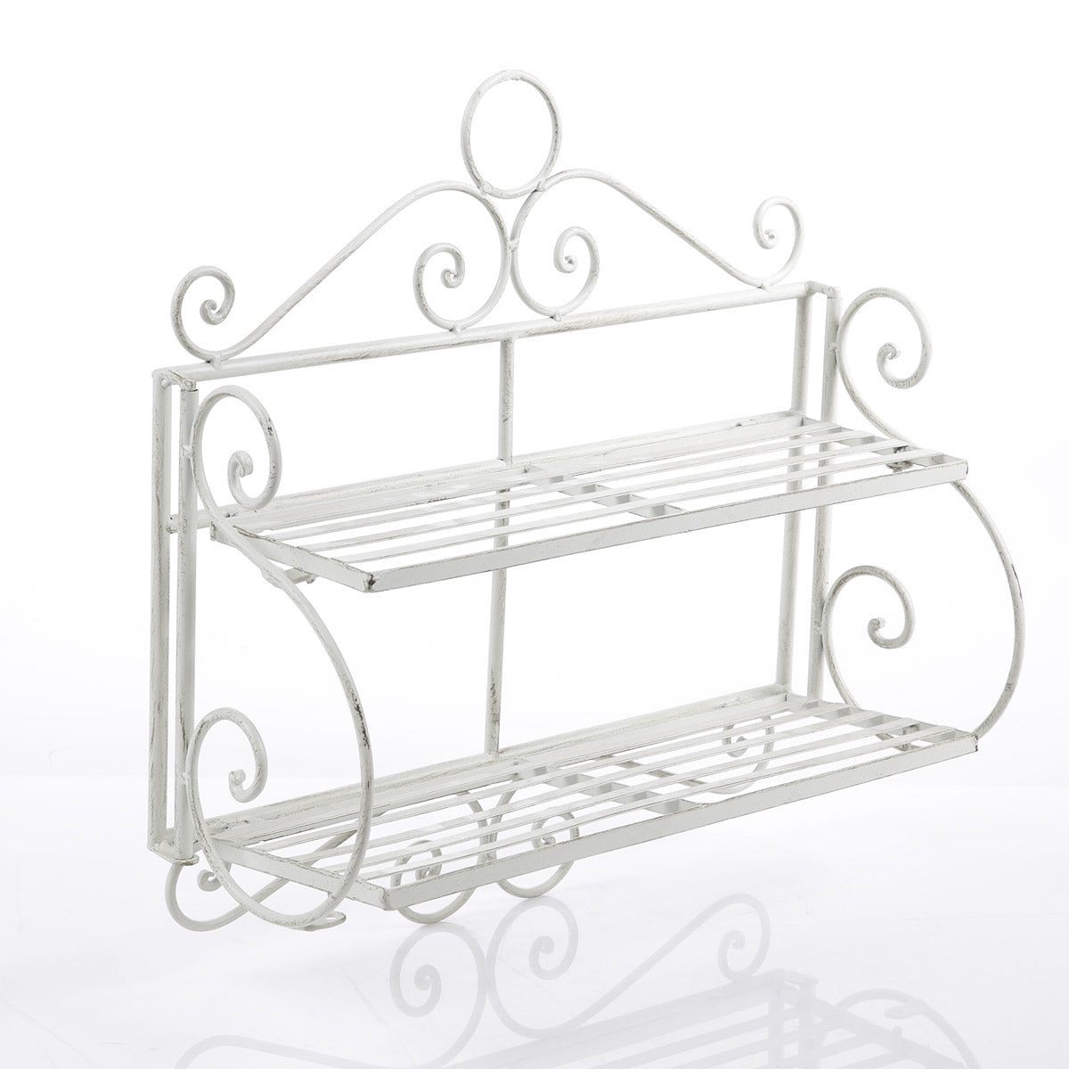 Mensola a due piani in metallo 48X20H50