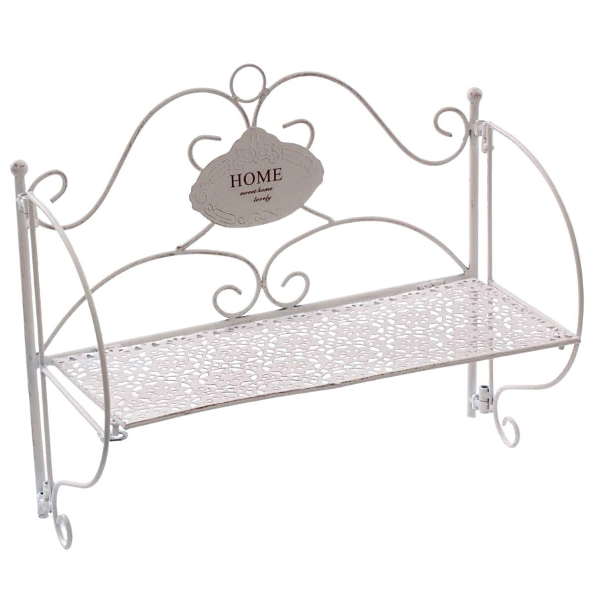 Mensola in metallo bianco 40X17H35