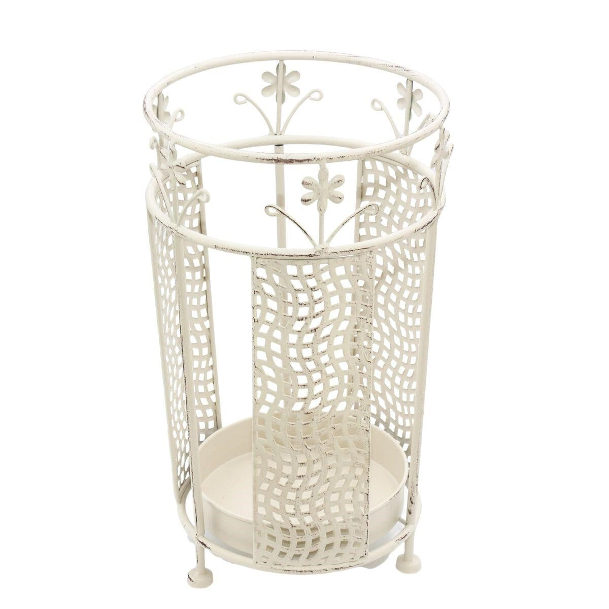 Portaombrelli in metallo avorio Ø24H41