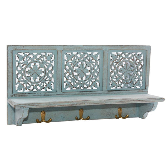 Attaccapanni in mango azzurro 62X15H30