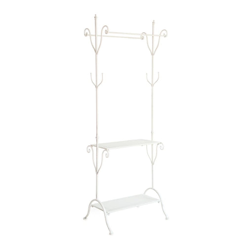 Appendiabiti in metallo bianco 60X30H174