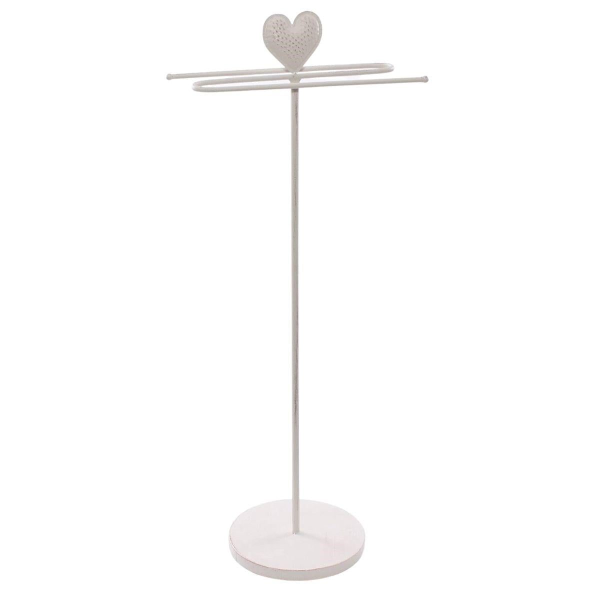 Portasciugamani in metallo bianco 33X22H91