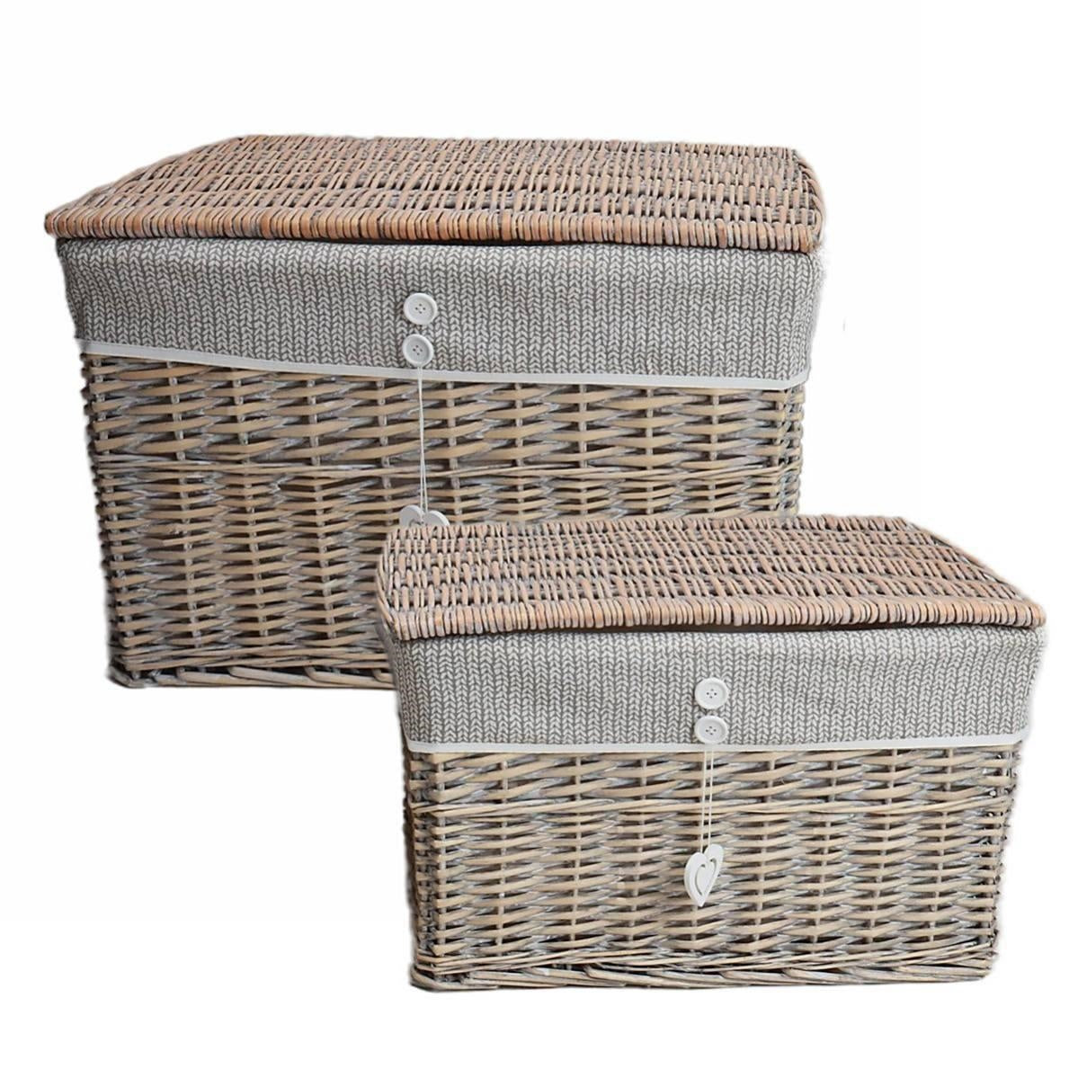 Baule in vimini 60X40H40 in set di 2