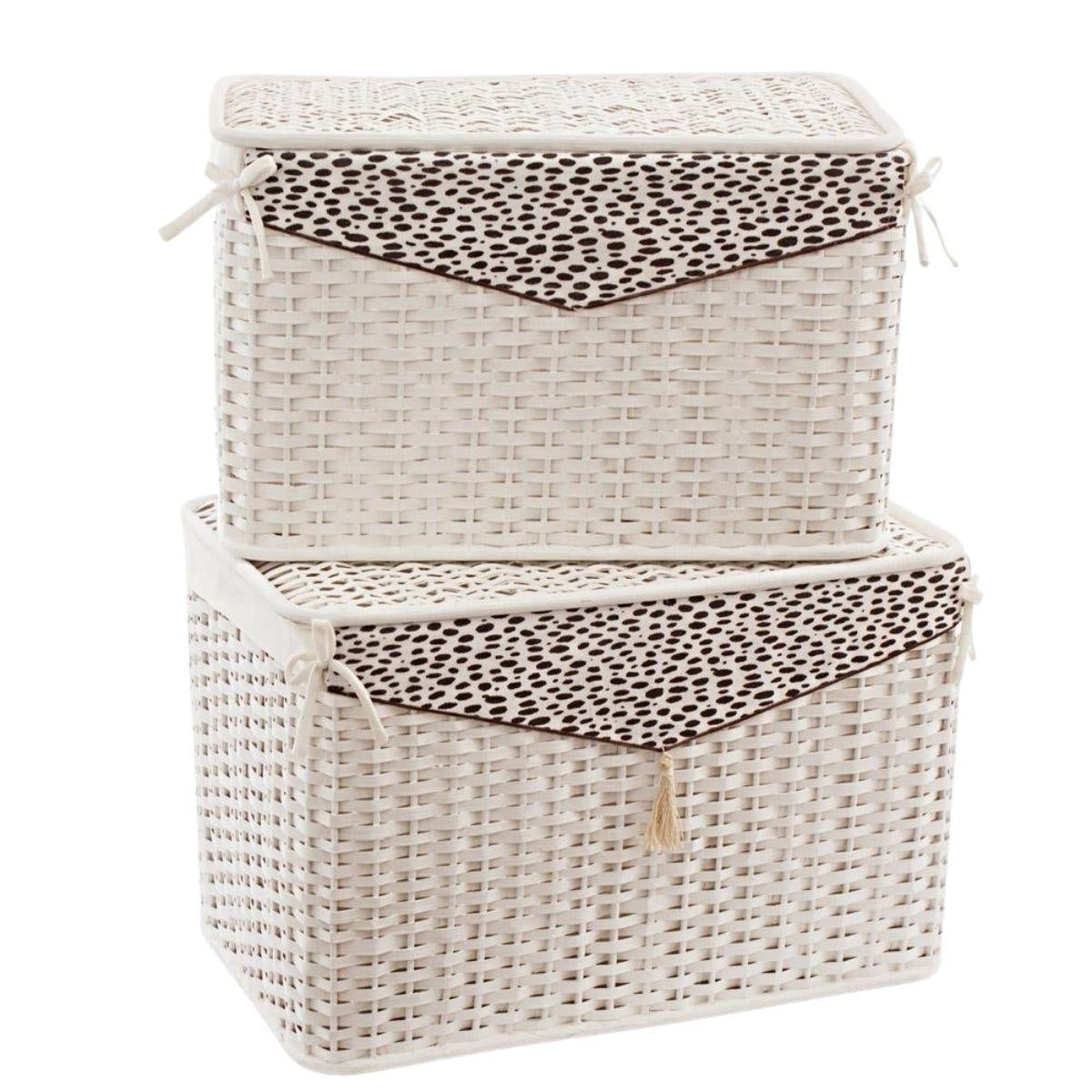 Baule in bambù 68x42H43 in set di 2