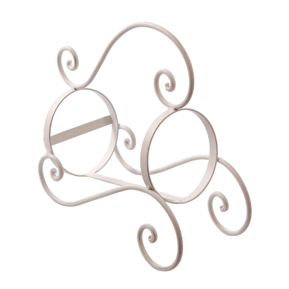 Portabottiglie in metallo bianco 11X28H24