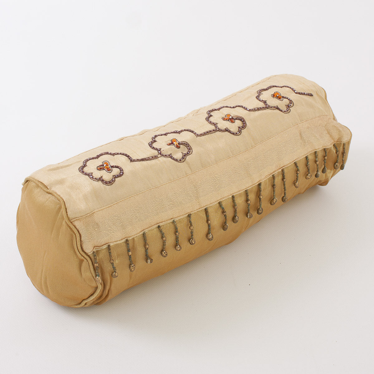 Cuscino imbottito a rotolo in velluto 40H15