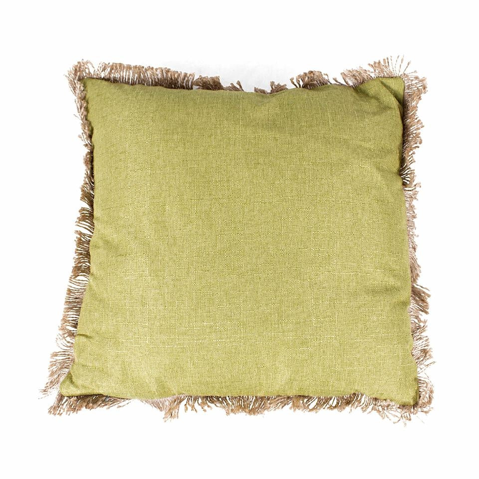 Cuscino quadrato in cotone verde (45x45 cm)