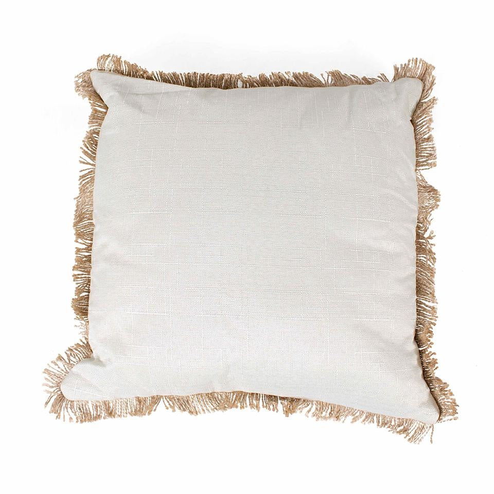 Cuscino quadrato in cotone crema (45x45 cm)