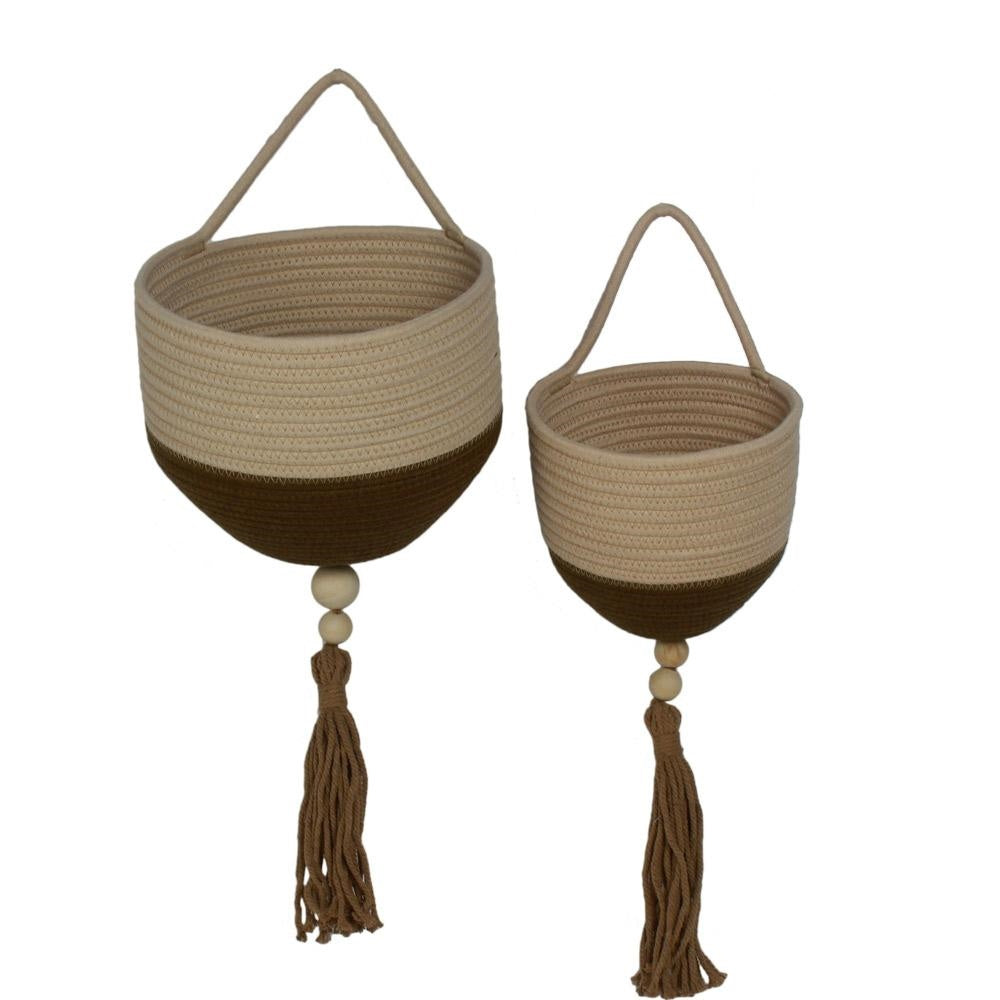 Cesto pensile in cotone Ø25H20 in set di 2