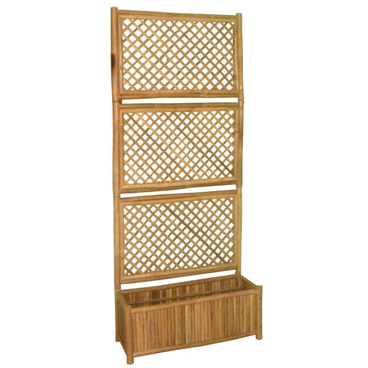 Fioriera in babù con spalliera 76X30H180