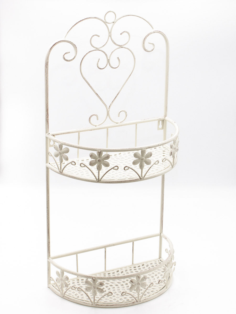 Mensola in metallo bianco 32X18H65