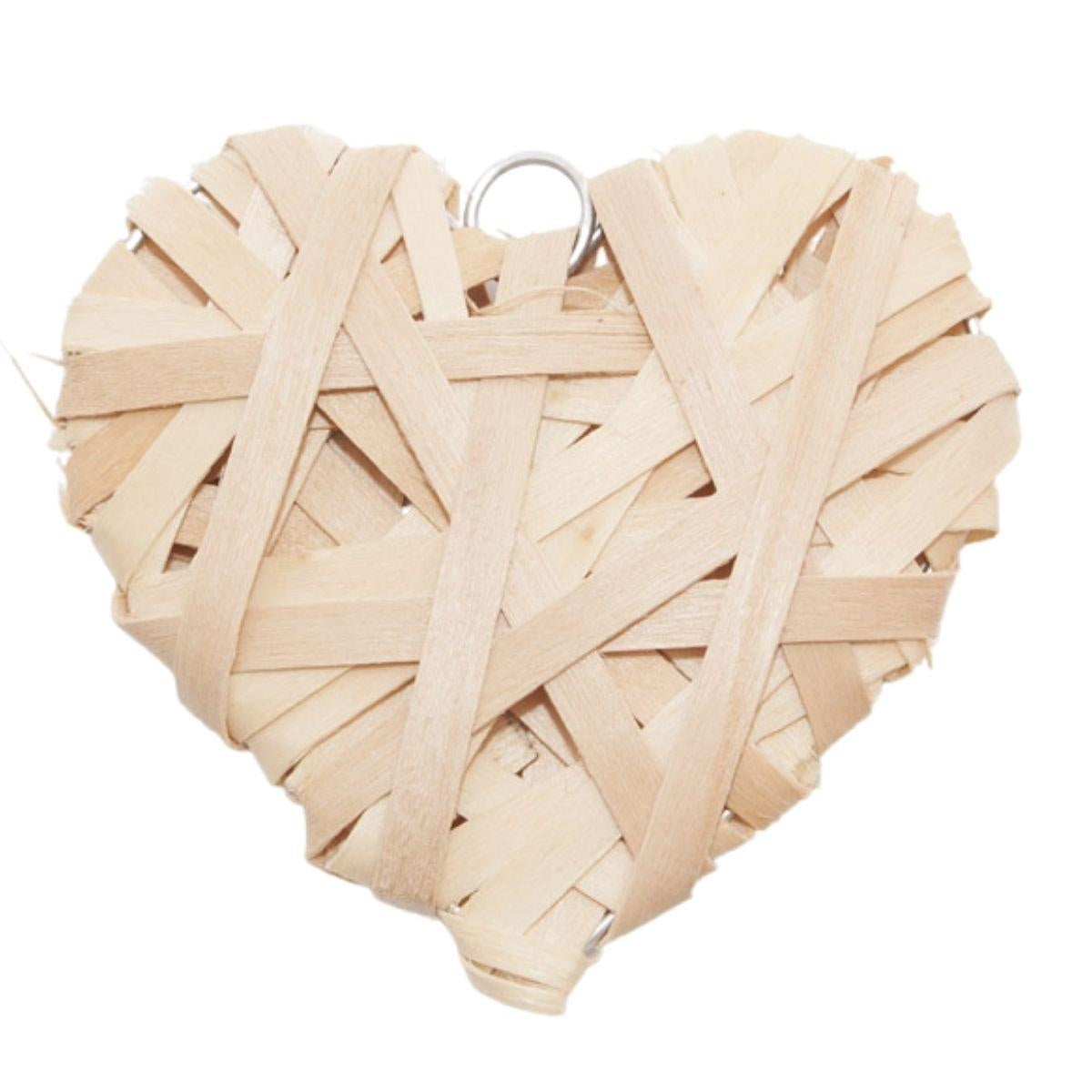 Decorazione cuore intrecciato H10 in confezione da 6 - Milano 7 Arte e Design