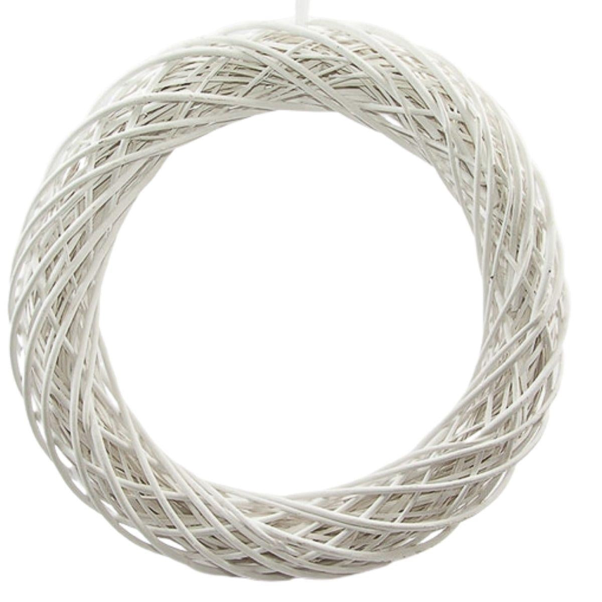 Corona bianca in vimini Ø75