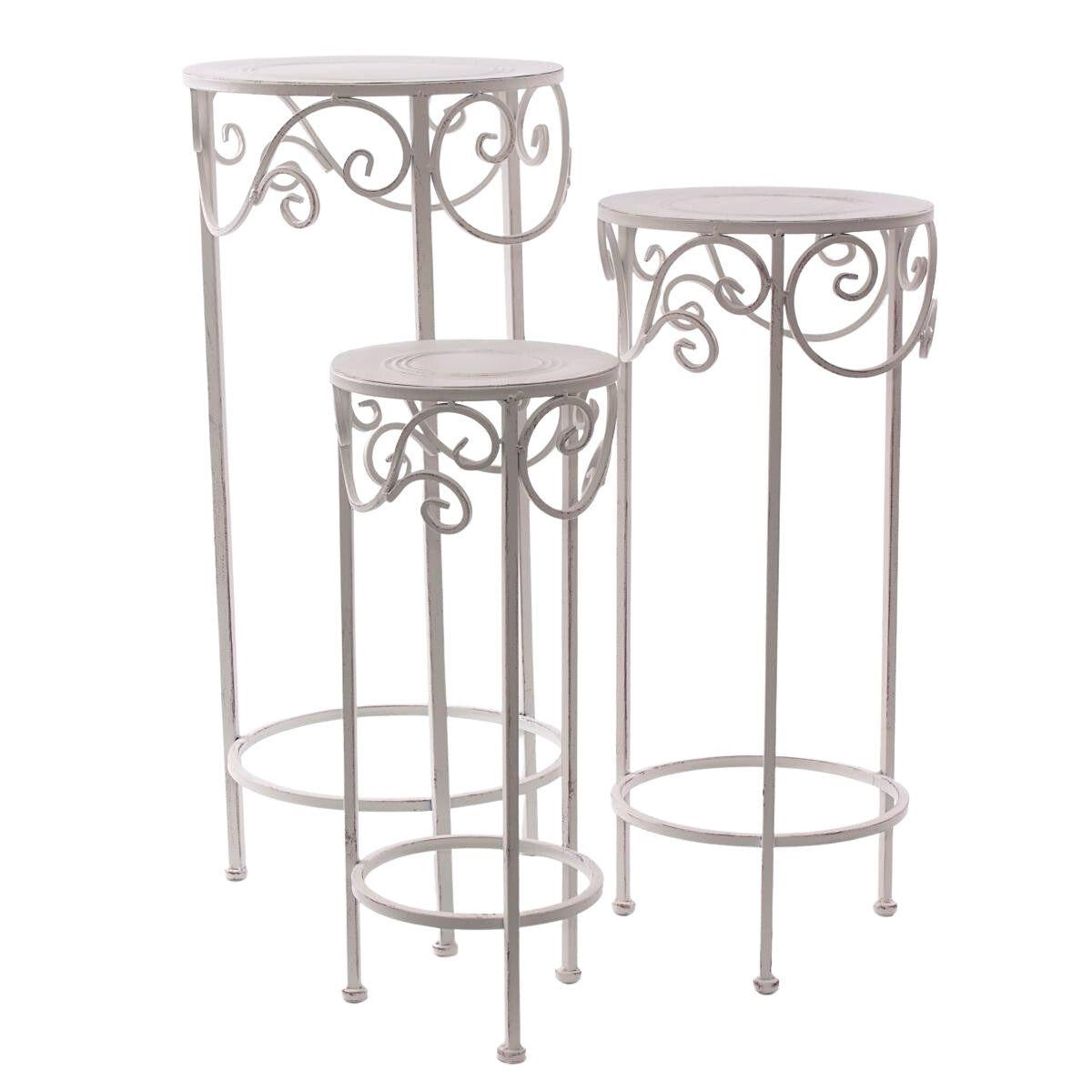 Portavaso in bianco Ø32H72 in set di 3