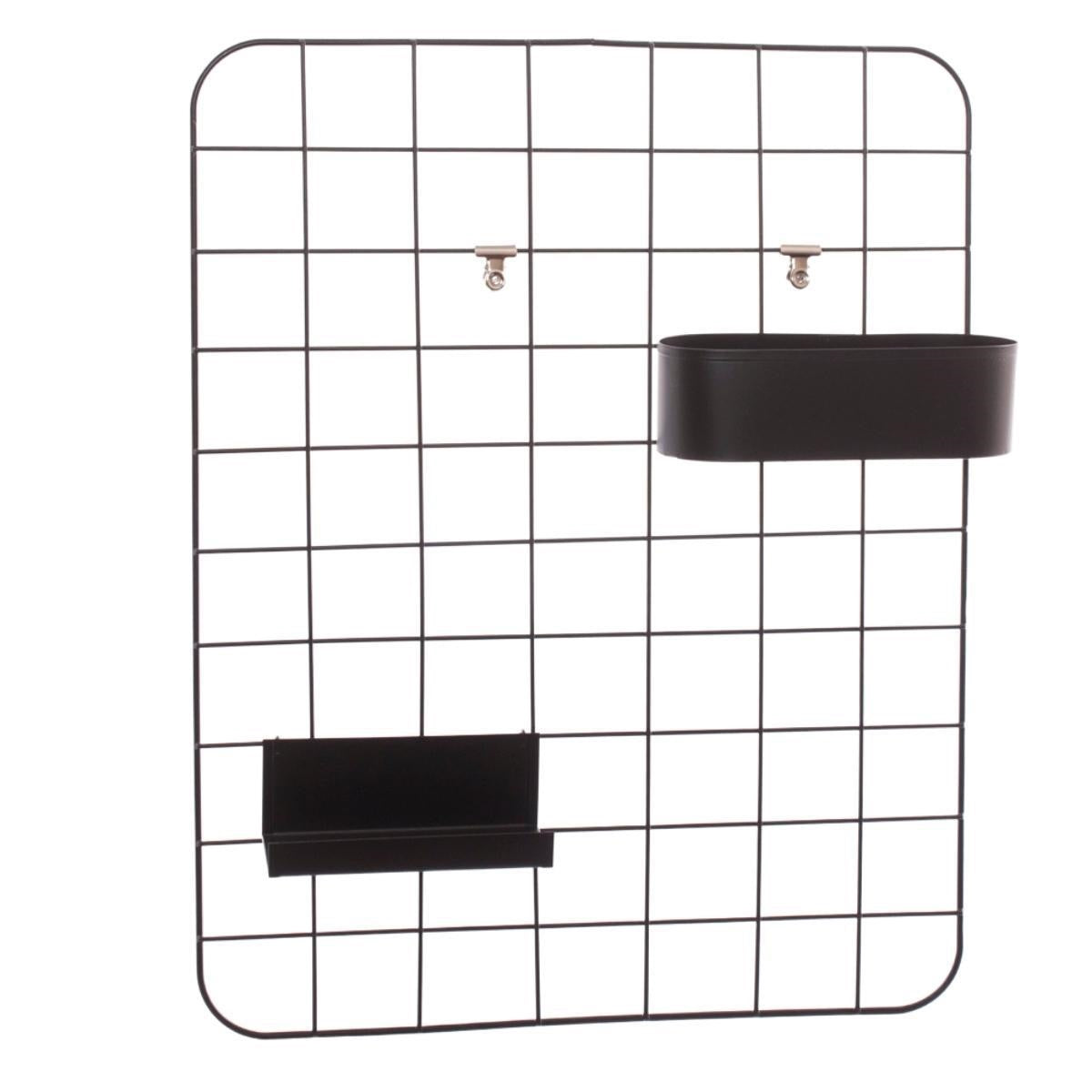 Bacheca in metallo nero 45H50