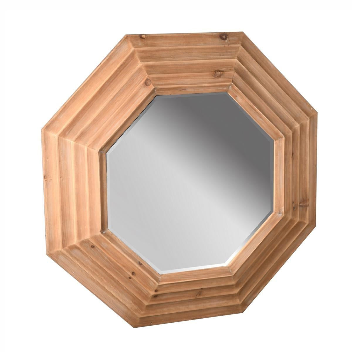 Specchio ottagonale in legno di abete 119H119