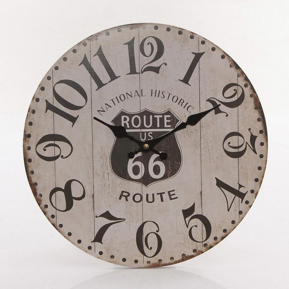 Orologio in mdf "Route 66" Ø34