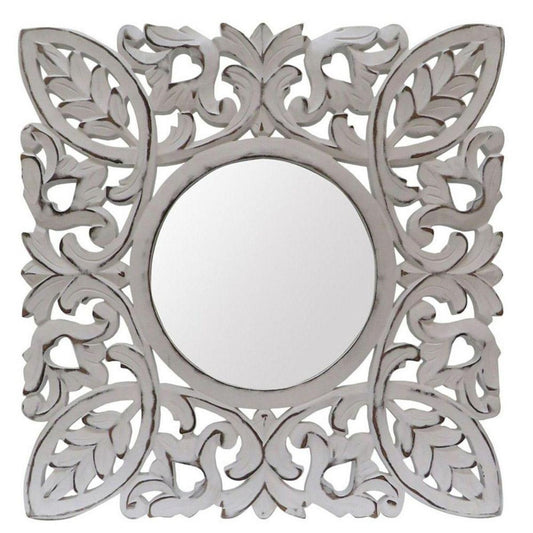 Specchio quadrato intagliato 60x60