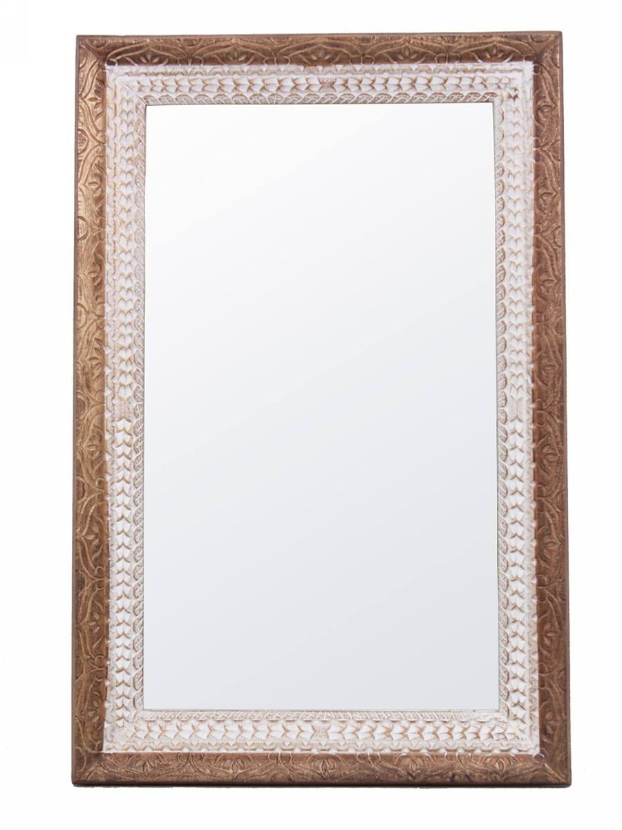 Specchio in mango bicolore 80X3H120