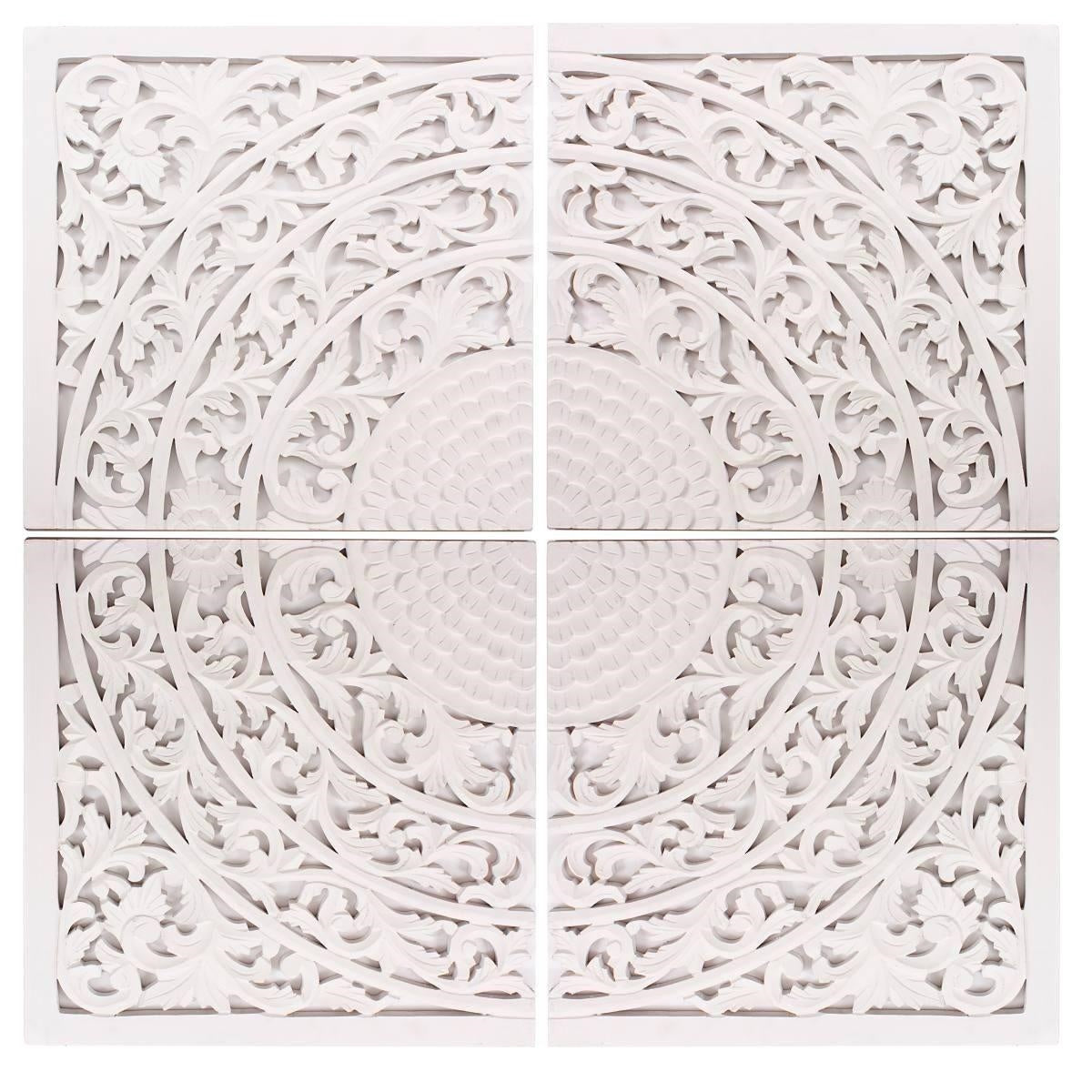 Pannello decorativo in mdf bianco 120x3H120 - Milano 7 Arte e Design