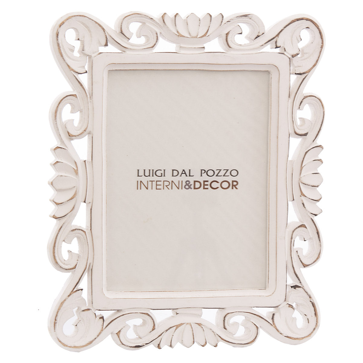 Portafoto bianco intagliato 48x60