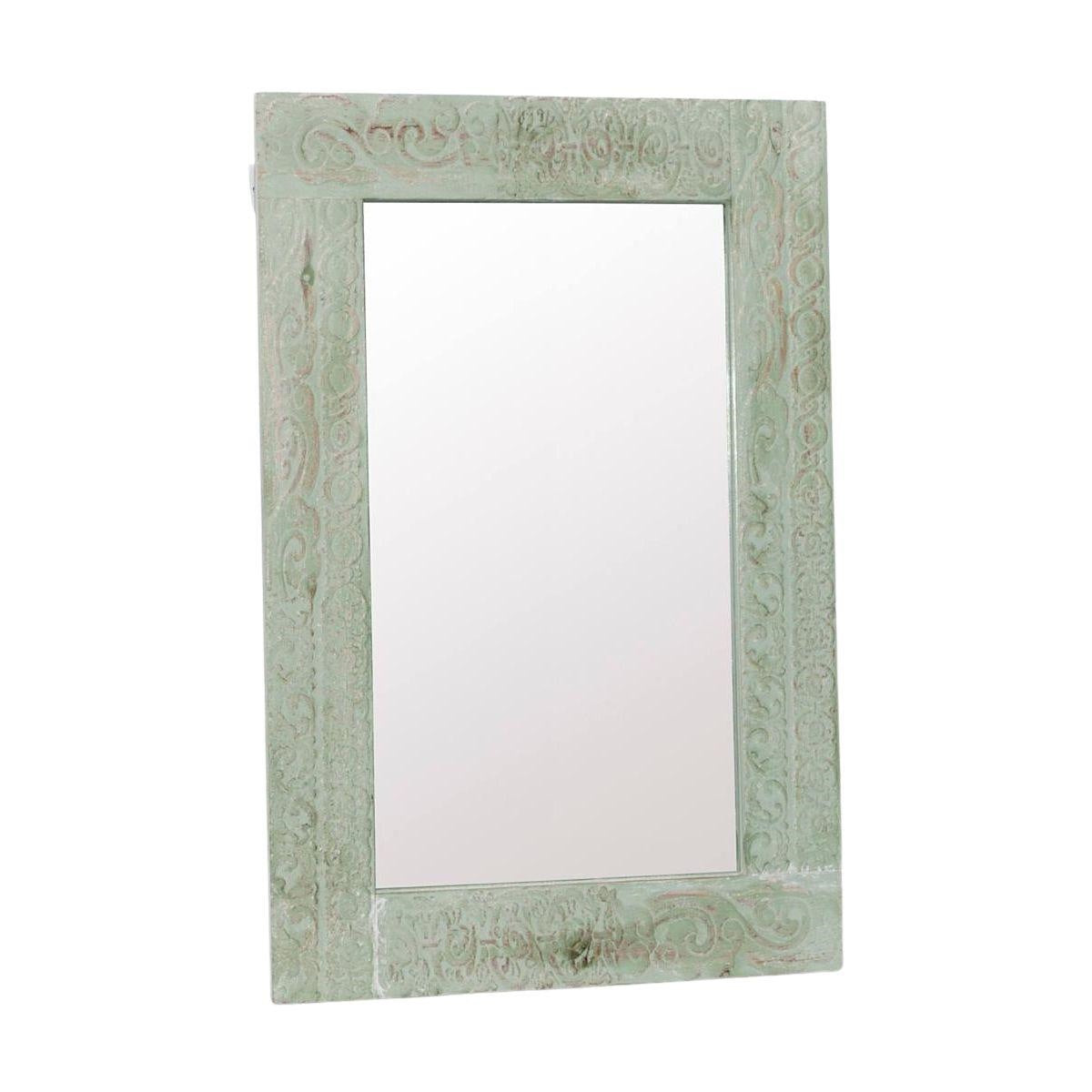 Specchio in abete verde 48x2H73 - Milano 7 Arte e Design