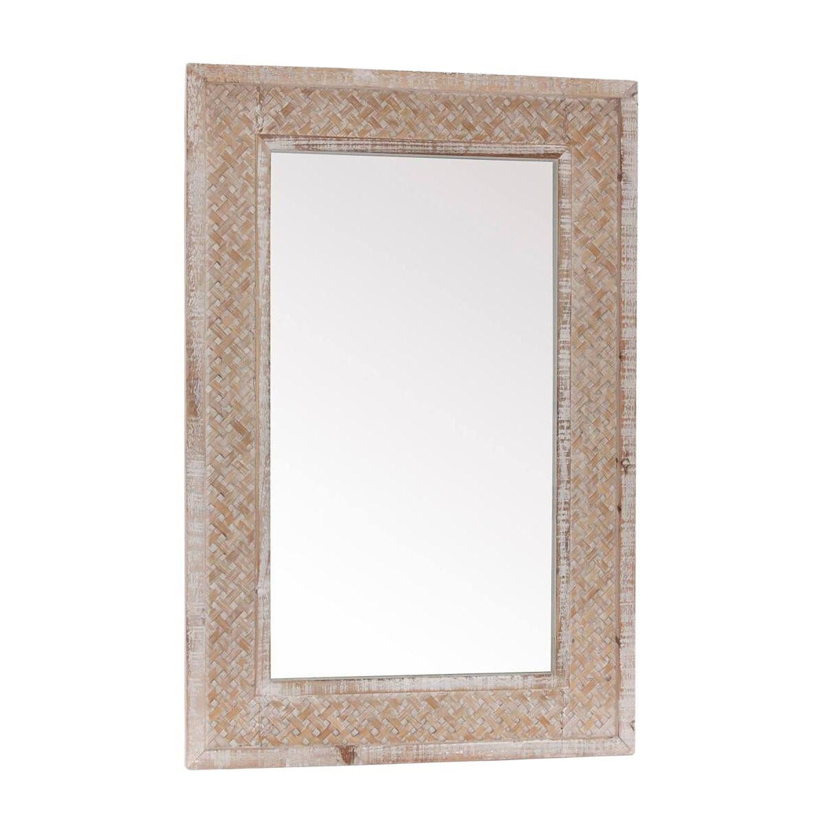 Specchio bianco intagliato 60X2.5H90 - Milano 7 Arte e Design