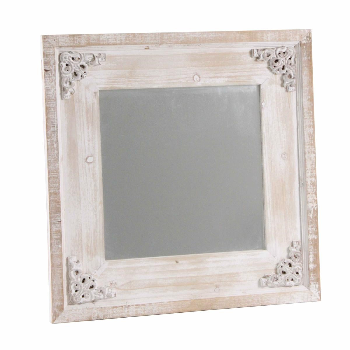 Specchio in abete sbiancato 60H60