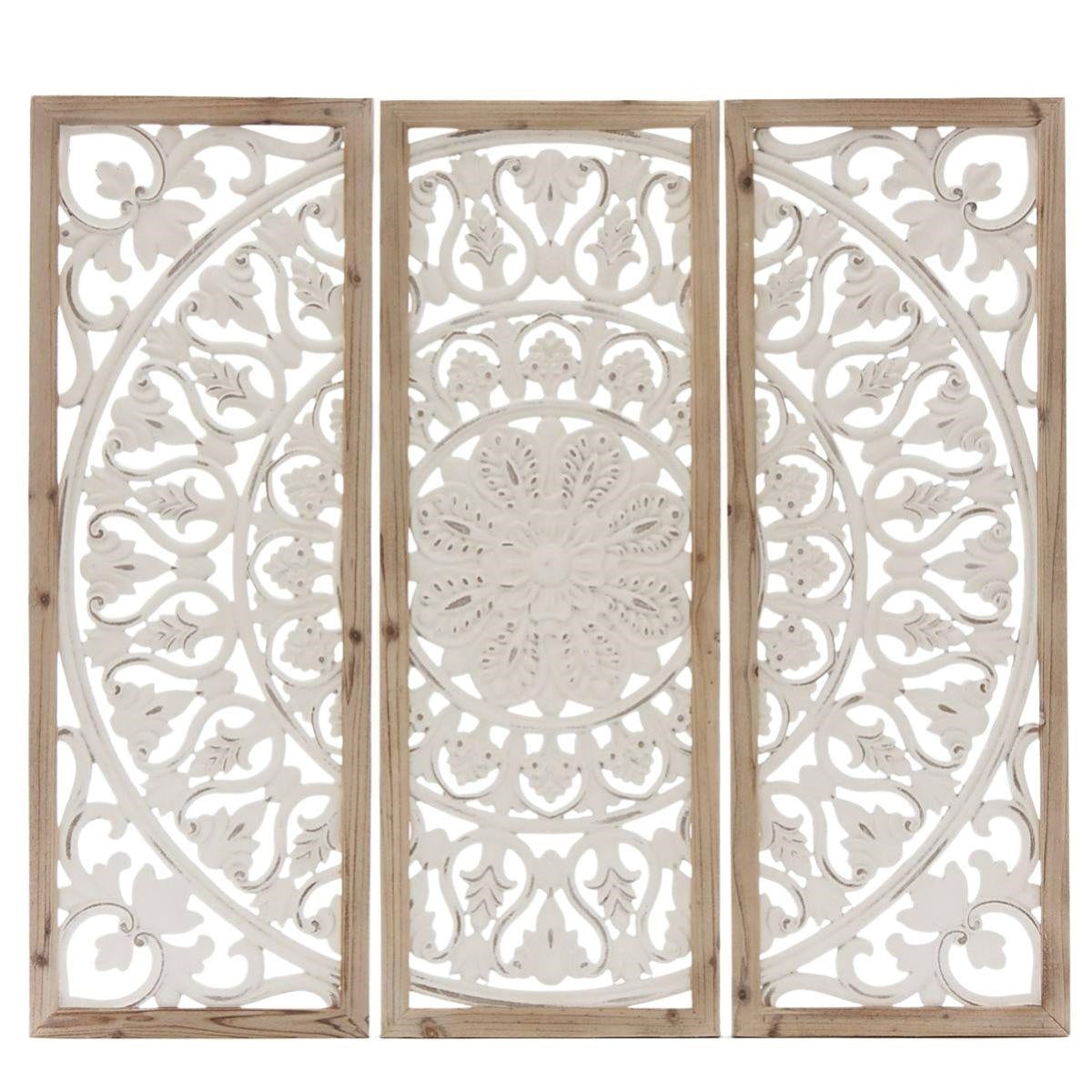 Pannello decorativo in abete 103X4H95 in set di 3 - Milano 7 Arte e Design