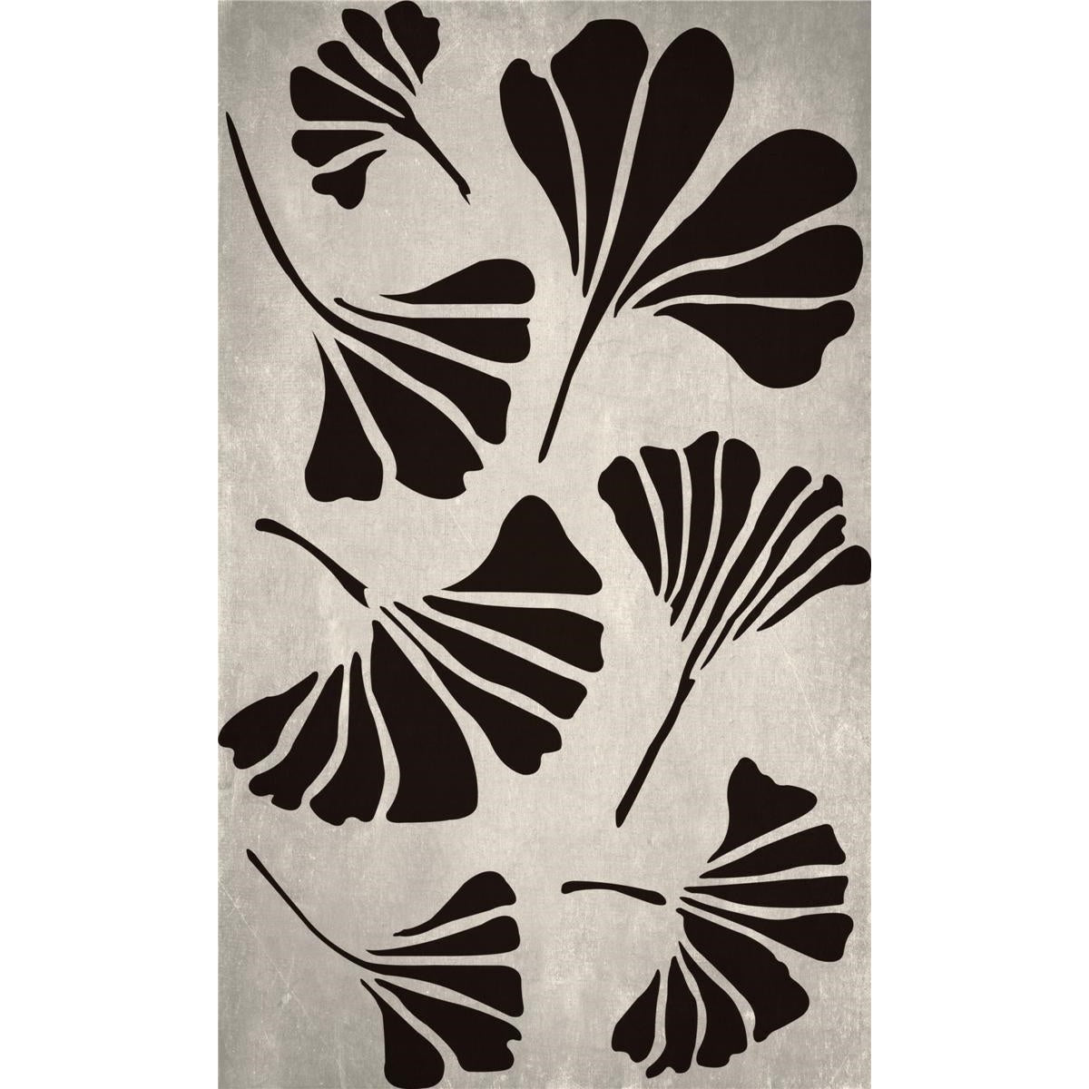 Quadro dipinto con foglie di ginko 60X100