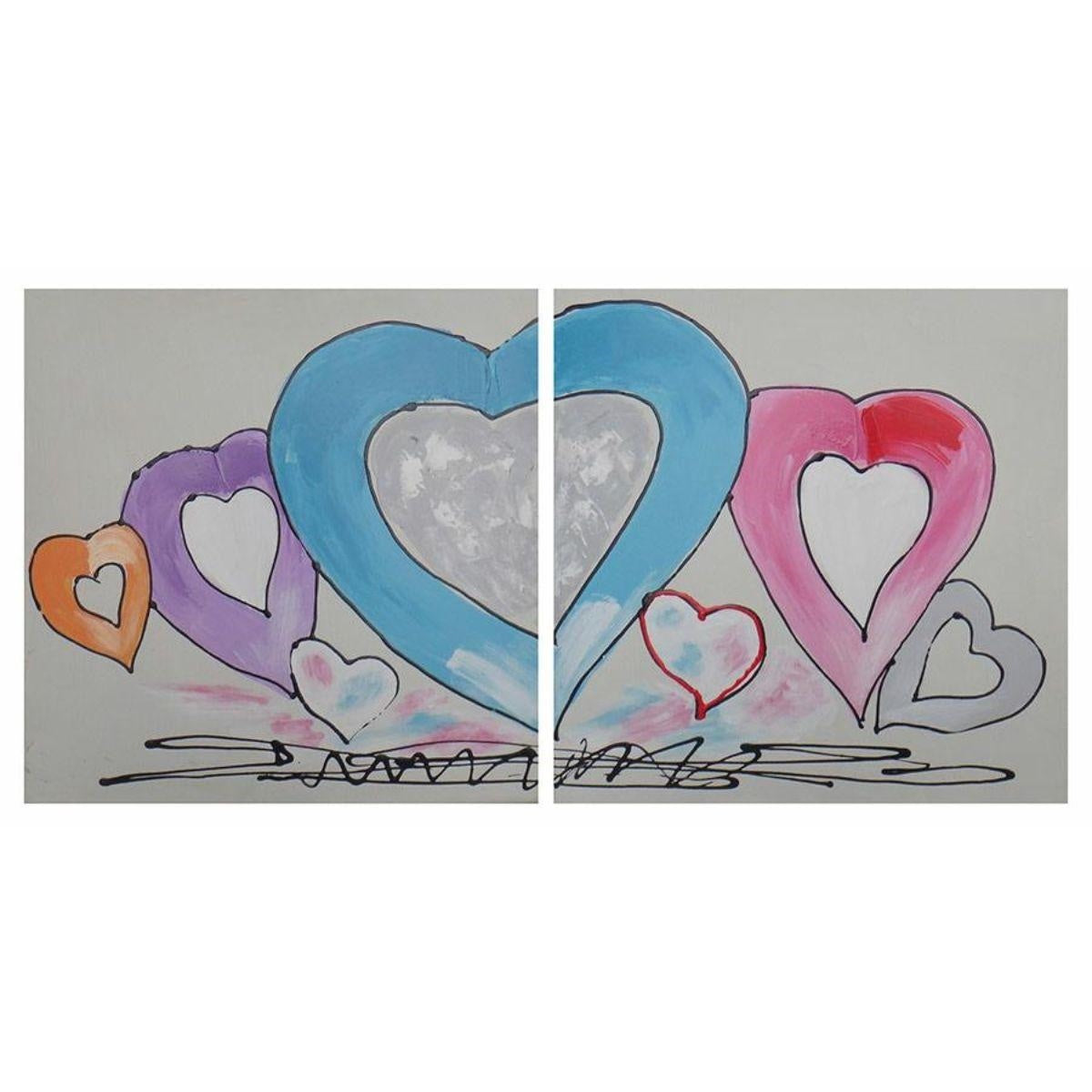 QUADRI DIPINTI CUORI ANNEL.60X60 MADE IN CHINA