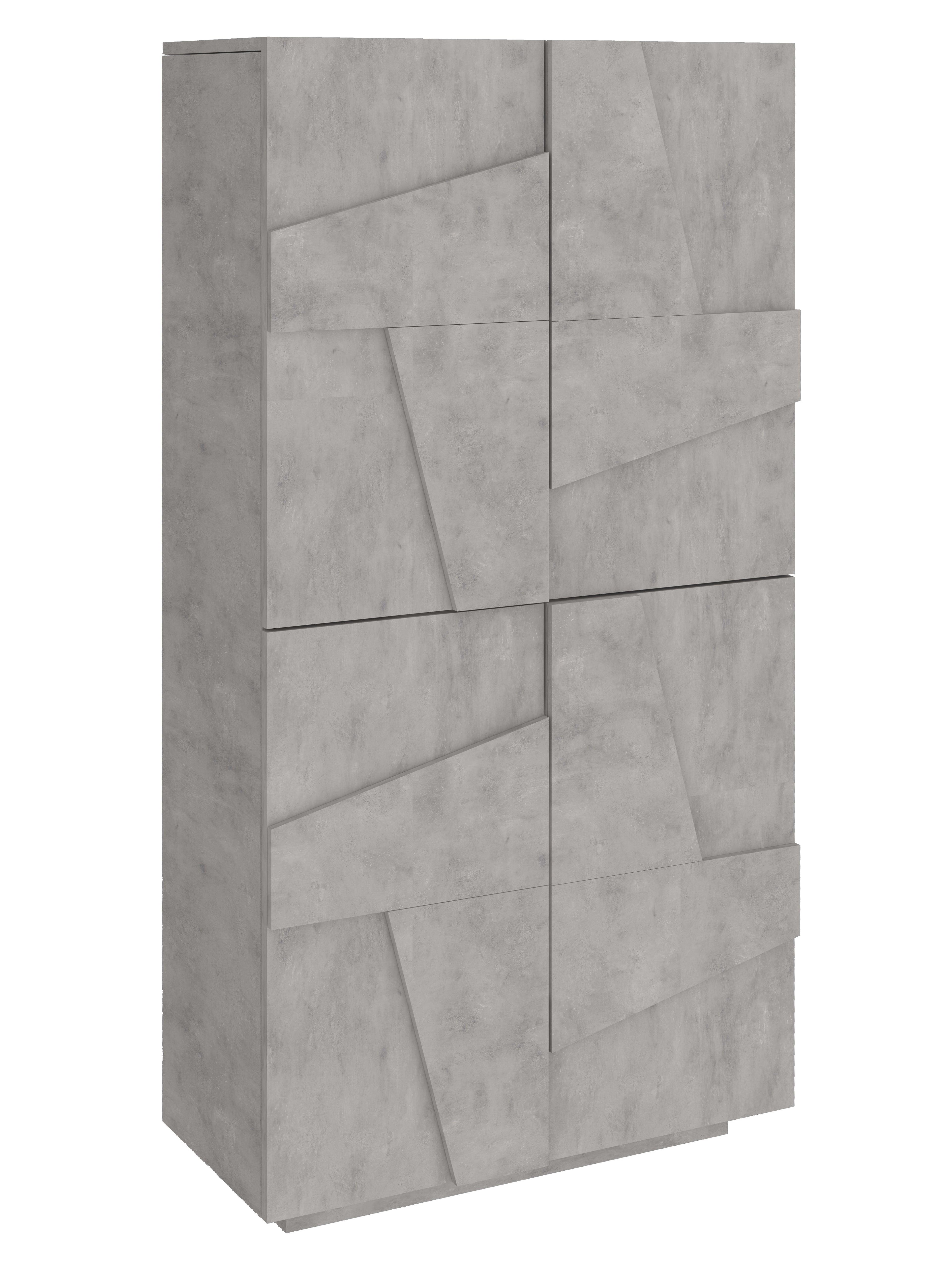 Scarpiera PING 4 ante battenti colore Cemento bronx - Milano 7 Arte e Design