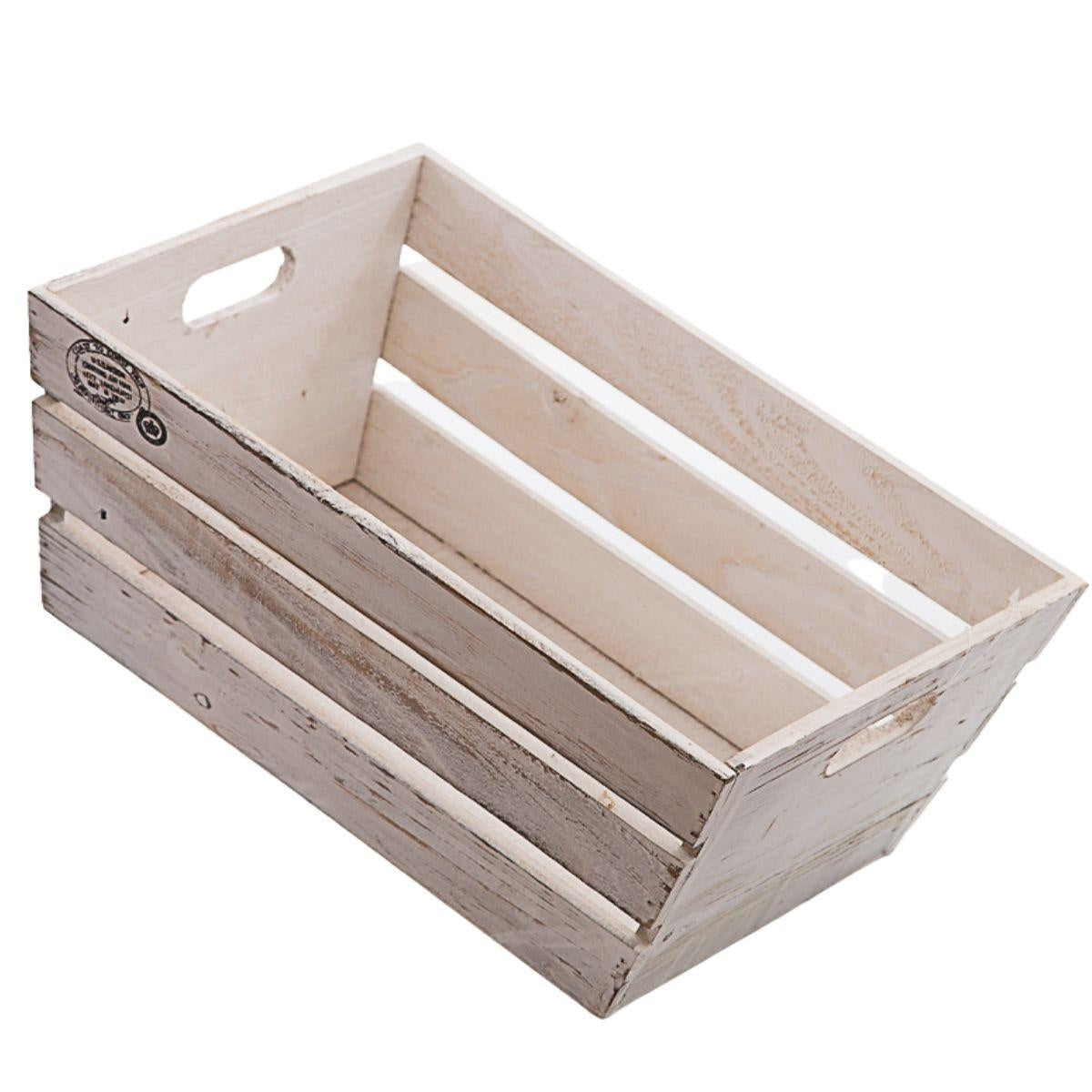 Cassetta in legno bianca 40X27H17