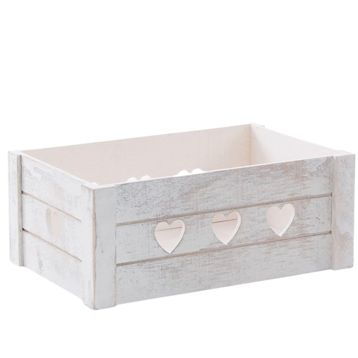 Cassetta in abete sbiancata 29X18,5H12