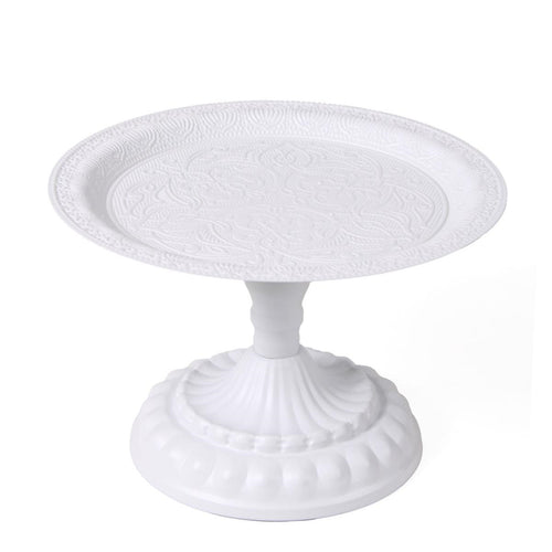 Alzata in metallo bianco Ø22X15