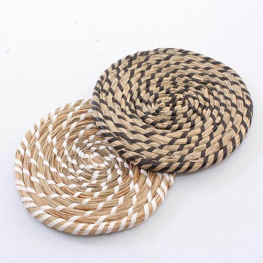 SET DI 4 SOTTOPENTOLE BICOLOR IN FIBRE NATURALI Ø20