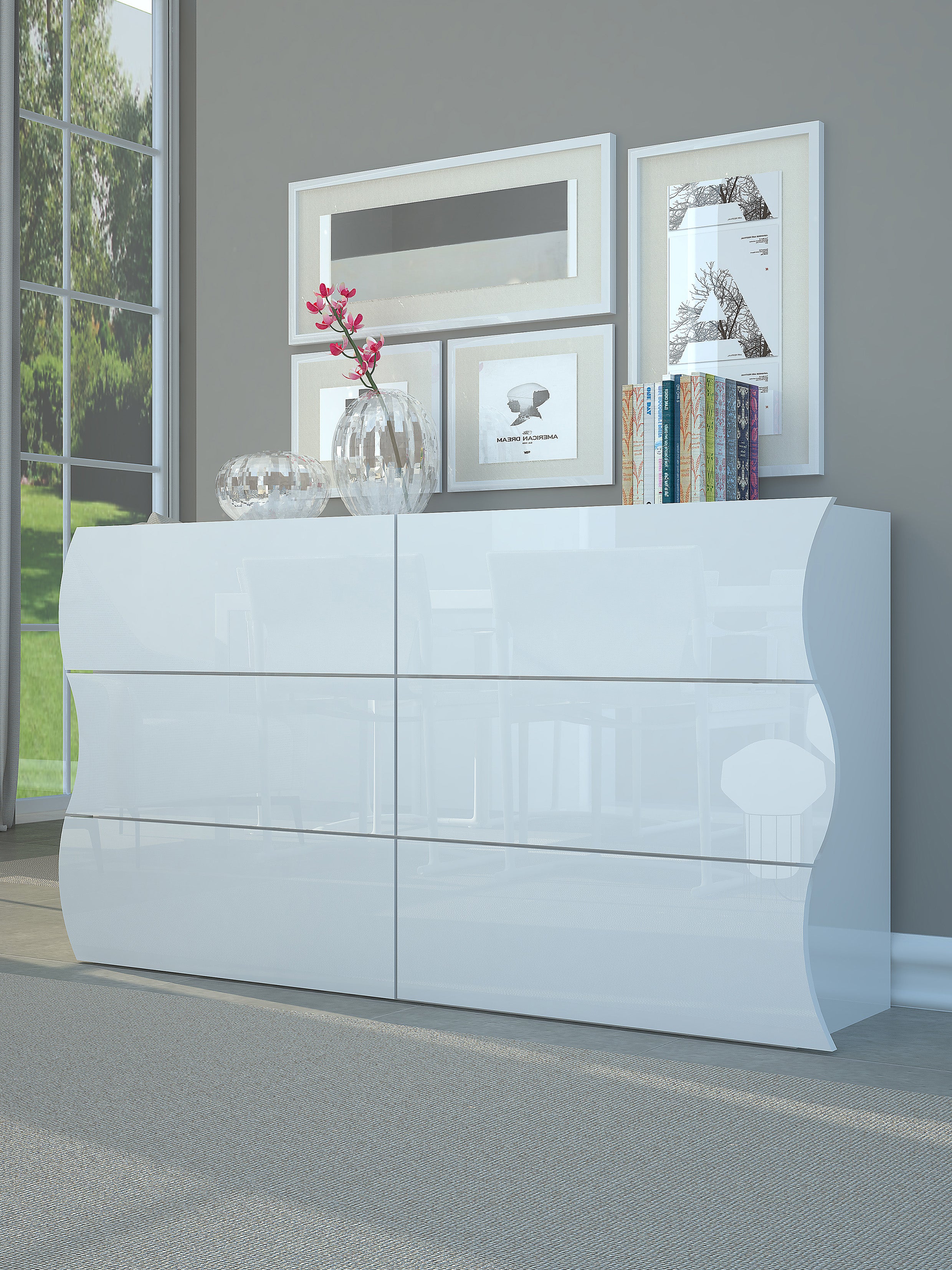 Cassettiera-ONDA-6-cassetti-150-cm-180 - Milano 7 Arte e Design
