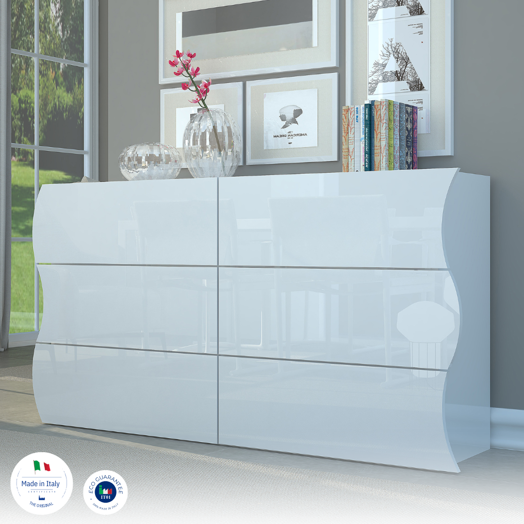 Cassettiera ONDA 6 cassetti 150 cm - Milano 7 Arte e Design
