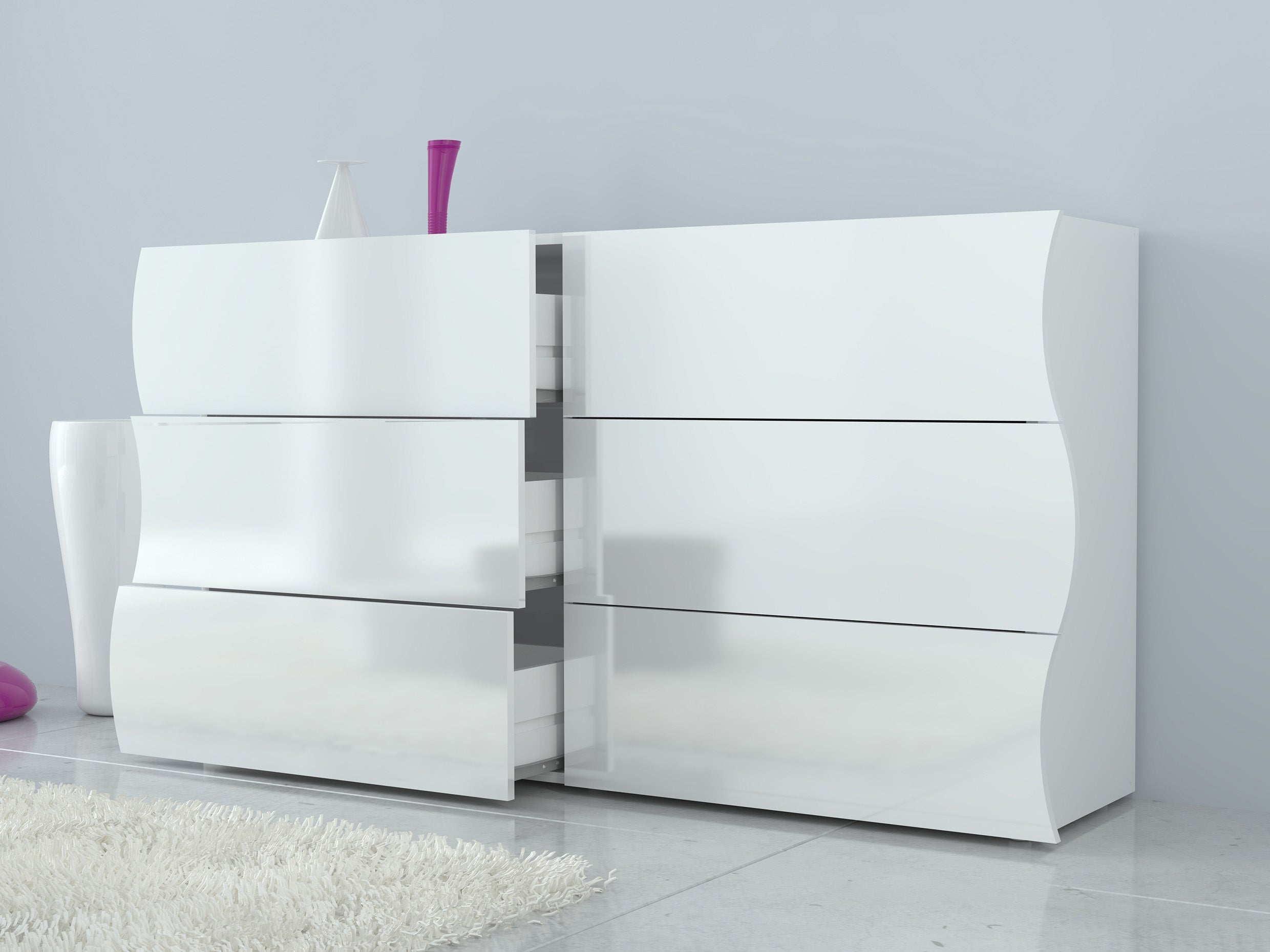 Cassettiera ONDA 6 cassetti 150 cm - Milano 7 Arte e Design