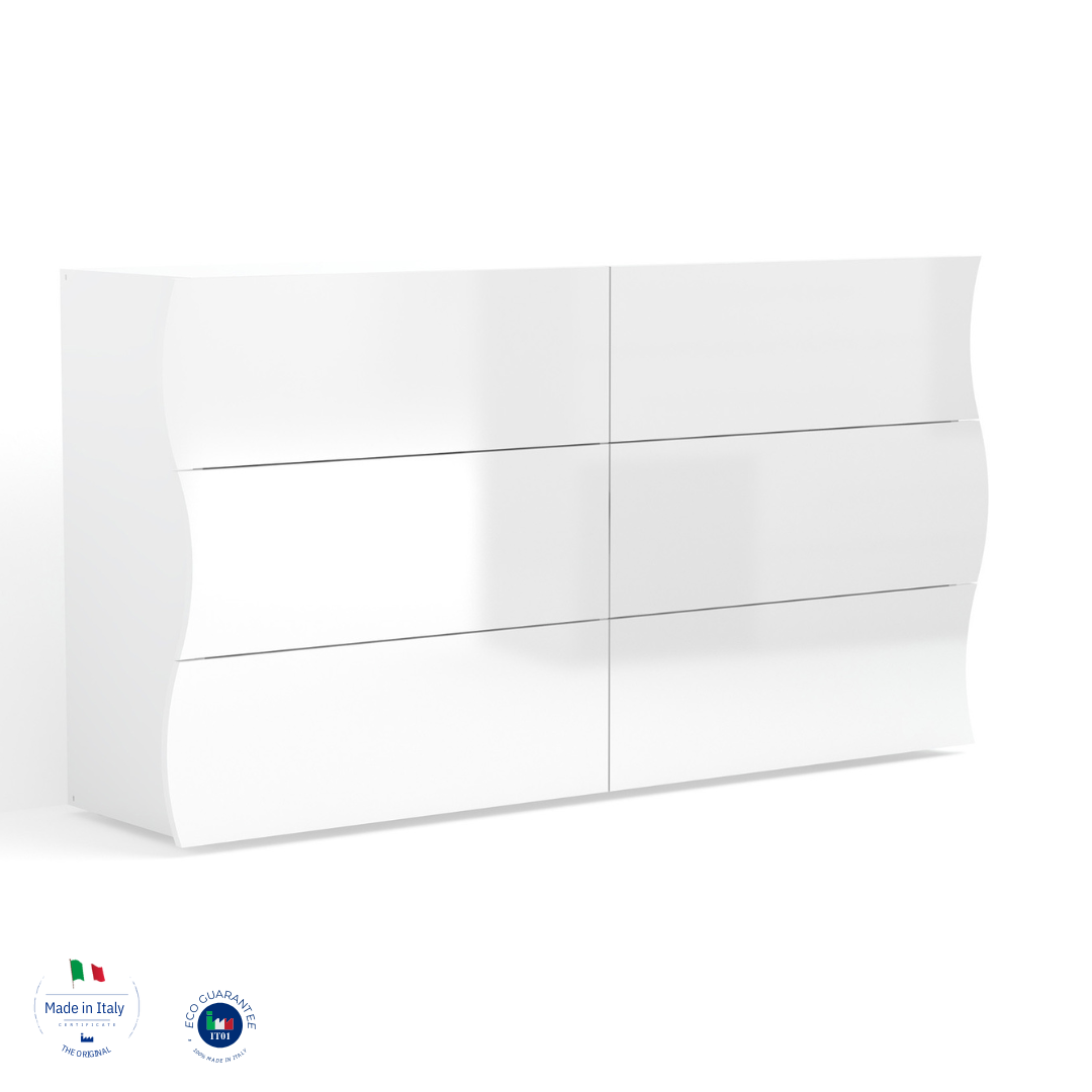 Cassettiera ONDA 6 cassetti 150 cm - Milano 7 Arte e Design