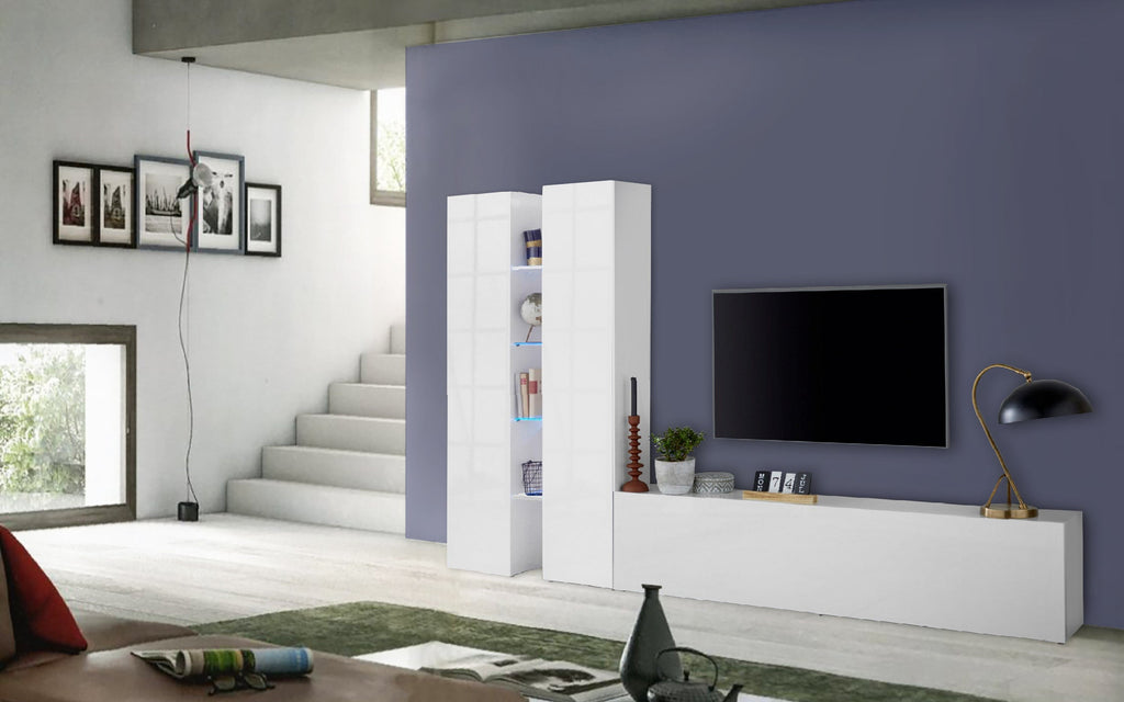 Bianco laccato lucido - Soggiorno MARUSKA n°10/cod.96 - Milano 7 Arte e Design