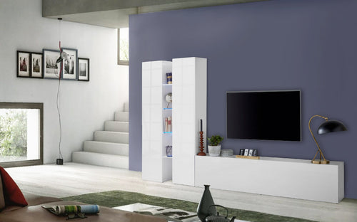 Bianco laccato lucido - Soggiorno MARUSKA n°10/cod.96 - Milano 7 Arte e Design