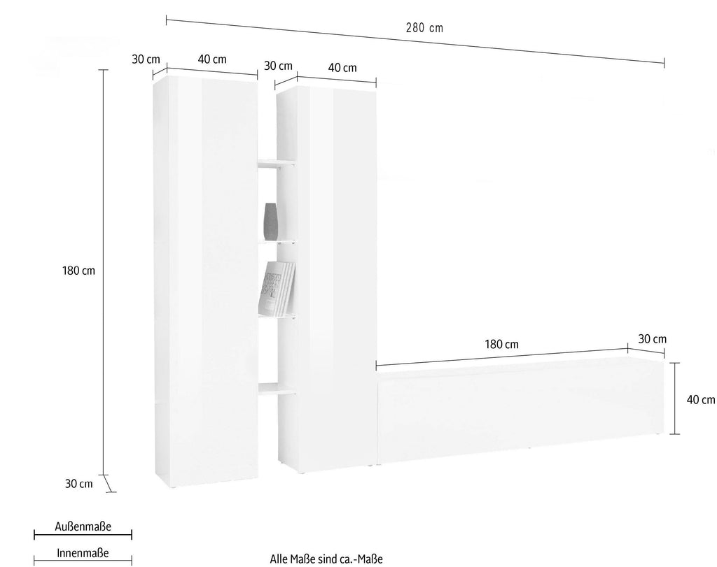 Bianco laccato lucido - Soggiorno MARUSKA n°10/cod.96 - Milano 7 Arte e Design